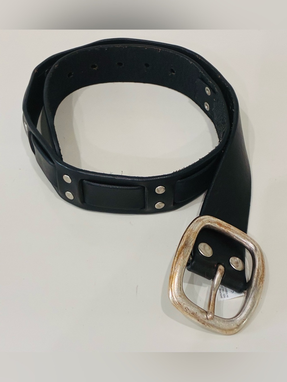 Lucky Brand Black Studded Leather Belt - Size 32 - EUC